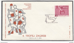 Yugoslavia, 4th International Men's Handball Tournament Zagreb Trophy 1966 Illustrated Letter Cover & Postmark B180210 - Handball