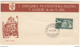 Yugoslavia, Philatelic Exhibition In Zagreb 1951 - 3 Illustrated Letter Covers B180210 - Covers & Documents