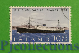 S410 - ISLANDA - ICELAND 1964 NAVE - SHIP 10kr USATO - USED - Gebraucht