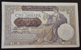 SERBIA- 100 DINARA 1941. - Serbia