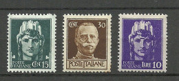 ITALY Italia 1929-1945 Michel 302 & 305 & 314 MNH - Marcophilia (Zeppelin)