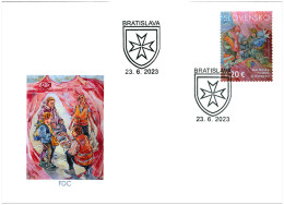 Slovakia - Sovereign Military Order Of Malta.2023.Volunteers To Help Ukraine.FDC . - Refugees