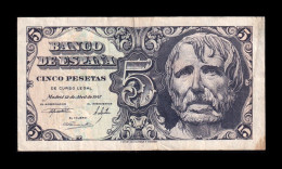 España Spain 5 Pesetas Seneca 1947 Pick 134 Serie E Mbc Vf - 5 Peseten