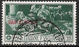 DODECANESE 1930 Stamp Of Italy Ferrucci Set With Overprint CASTELROSSO 25 C Green Vl. 26 - Dodécanèse