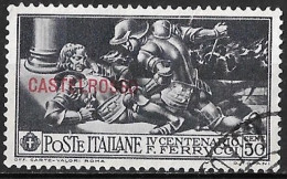 DODECANESE 1930 Stamp Of Italy Ferrucci Set With Overprint CASTELROSSO 50 C Black Vl. 27 - Dodécanèse