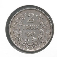 LEOPOLD II * 2 Frank 1909 Vlaams  Met Punt * Z.Fraai / Prachtig * Nr 12527 - 2 Frank