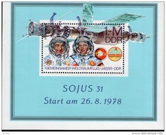 DDR Block 053 Sojus 31 Postfrisch MNH *** ( 3 Blocks / 3 Items) - 1971-1980