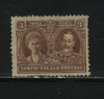 Newfoundland HINGED  Sc 147-1  No Gum  King George V & Queen Mary - 1908-1947