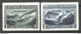 Liechtenstein 1930 Posta Aerea Unif.A7/8 **/MNH VF - Air Post