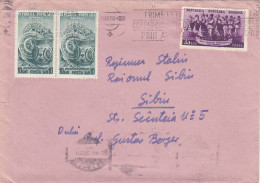 FOLKLORE ART, POTTERY, DANCE, COSTUMES, STAMPS ON COVER, 1954, ROMANIA - Covers & Documents