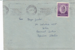 ROMANIAN- RUSSIAN FRIENDSHIP SPECIAL POSTMARKS, LEONARDO DAVINCI STAMP ON COVER WITH LETTER, 1952, ROMANIA - Covers & Documents