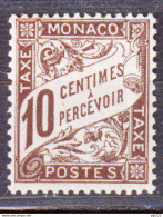 Monaco 1905 Segnatasse Unif.4 **/MNH VF - Signed Enzo Diena - Taxe