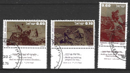 ISRAËL. N°625-7 Oblitérés De 1976. Pionniers. - Oblitérés (avec Tabs)