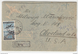 Yugoslavia Registered Letter Cover Travelled 1948 Cuprija To Cleveland USA B170520 - Covers & Documents