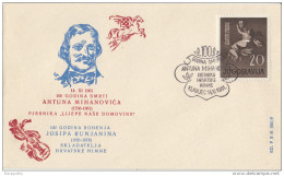 100th Death Anniversary Of Antun Mihanovic Illustrated Special Letter Cover & Postmark 1961 Bb161011 - Lettres & Documents