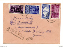 Romania Letter Cover Posted Registered Timisoara (Temisvar) 1954 To Dinkelsbühl (special Postmark) B200915 - Covers & Documents