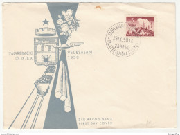 Yugoslavia 1950 Zagreb Fair Philatelic Exhibition Special Cover And Postmark B180508 - Covers & Documents