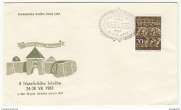 Yugoslavia 1961 Banja Luka Philatelic Exhibition Special Cover And Postmark B180508 - Lettres & Documents