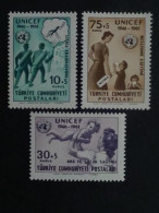 1961 TURQUIE Y&T N° 1611 à 1613 ** - 15e ANNIV. DE L' UNICEF - Ungebraucht