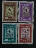 1963 TURQUIE Y&T N° 1634 à 1637 ** - CENTENAIRE DU TIMBRE TURC - Ungebraucht