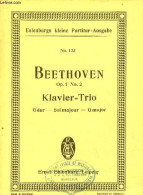 Trio G Dur Für Pianoforte, Violine Und Violoncell Von Ludwig Van Beethoven Op.1 N°2 - Eulenburgs Kleine Partitur Ausgabe - Muziek