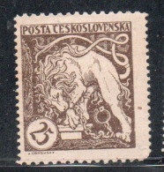 CZECH REPUBLIC REPUBBLICA CECA CZECHOSLOVAKIA CESKA CECOSLOVACCHIA 1919 BOHEMIAN LION BREAKING ITS CHAINS 25h MH - Nuevos