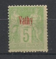 VATHY - 1893-1900 - N°YT. 2 - Type Sage 5c Vert-jaune - Type I - Neuf* / MH VF - Ungebraucht