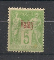 VATHY - 1893-1900 - N°YT. 2 - Type Sage 5c Vert-jaune - Type I - Neuf* / MH VF - Neufs