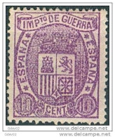 ES155SASF-L3701-TESTANnu. España,Spain,Espagne.IMPUESTOS  DE GUERRA 1875.(Ed 155) Sin Goma.MAGNIFICO - Unused Stamps