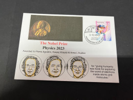 4-10-2023 (3 U 17) NobelPhysics Prize Awarded In 2023 - 1 Cover - OZ Science Stamp (postmarked 3-10-2022) - Sonstige & Ohne Zuordnung