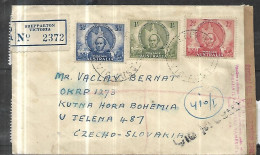 AUSTRALIE Lettre Recommandée 1947 De Victoria Pour Jelena ( Tchecoslovaquie ) - Lettres & Documents