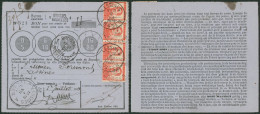 Pellens - 10ctm X4 Sur Bon De Poste D'une Valeur De 11Fr > Lessines / Lessen (12/6/1914) - 1912 Pellens