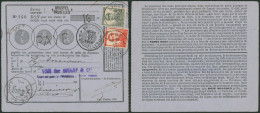 Pellens - 10ctm + N°115 Sur Bon De Poste D'une Valeur De 16 Fr (délivré Au Bureau De Bruxelles) > Liège - 1912 Pellens