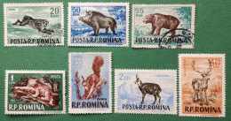 Rumänien 1956 Wildtiere Mi 1565/76 Nur Die 7v Säuger  Gemischt - Other & Unclassified