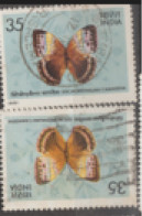 INDIA USED STAMP IN TWO DIFFERENT SHADES ON BUTTERFLY/Stichophthma Camadeva/.NORTHERN JUNGLE QUEEN - Collections, Lots & Séries