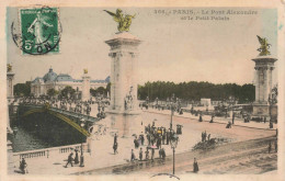 FRANCE - Paris - Le Pont Alexandre Et Le Petit Palais - Animé - Colorisé - Carte Postale Ancienne - Ponts