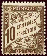 Monaco Taxes N°4 10c Brun   Qualité:* - Impuesto