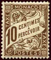 Monaco Taxes N°4 10c Brun   Qualité:* - Impuesto