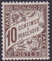 Monaco Taxes N°4 10c Brun TB Centré   Qualité:** - Impuesto