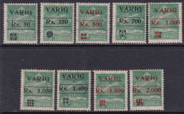 Brésil Compagnie Varig Poste Aérienne N°6 /14 9 Valeurs  Qualité:* - Airmail (Private Companies)