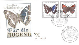 Germany:FDC, Alpi Butterflies, 1991 - 1991-2000