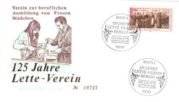Germany:FDC, 125 Years Lette-Verein, 1991 - 1991-2000