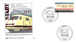 Germany:FDC, Deutsche Bundesbahn, 1991 - 1991-2000