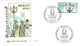 Germany:FDC, 18. Weltkongress Berlin 91, Lamps, 1991 - 1991-2000