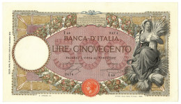 500 LIRE CAPRANESI MIETITRICE TESTINA DECRETO 15/03/1925 SPL- - Regno D'Italia – Other