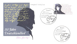 Germany:FDC, 150 Jahre Deutschlandlied, 1991 - 1991-2000