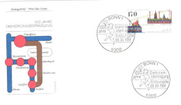 Germany:FDC, 100 Jahre Drehstromübertragung, 1991 - 1991-2000