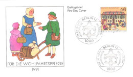 Germany:FDC, Für Die Wohlfahrtspflege, Cart, 1991 - 1991-2000