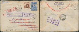 Exportation - N°767 Et 771 Sur Lettre Par Avion De Bruxelles (1949) > Abington (England) / Return To Sender, Retour, Reb - 1948 Exportation