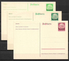 LUXEMBOURG (German Occupation) 1940: Overprinted ''5pf Emerald-Green, Set 3 Postcards Mint, World War II (**) VERY RARE - 1940-1944 German Occupation
